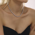 Shell Pearl Clover Link Necklace Bracelet Gold Steel Styles view 2