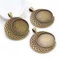 Crescent Knot Round Pendant Bezel Blank for Cabochon Craft view 3
