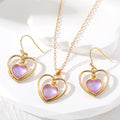 Heart Cabochon Necklace Earring and Clip Keychain Options view 2