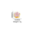 Colorful Five Petal Flower Bead Jewelry Components For DIY Earrings And Bracelets Charms view 2