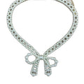 White Pearl Bow Necklace and Bracelet in Two Separate Styles view 5
