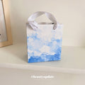 Blue Cloud Print Jewelry Bag And Square Jewelry Box view 4
