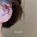 Gold and Silver Tone Crystal Star Ear Cuffs Statement Jewelry view 3