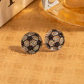 Six Glitter Look Sports Ball Novelty Small Stud Earrings view 5