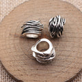 Sculpted Vine Large Hole Metal Beads in Three Finishes view 2
