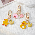 Enamel Duck and Pink Pig Alloy Keychain Charms 3 Styles view 1