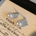 Silver-Tone Pearl Crescent Drop Earrings - One Style view 6