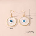 Gold Ring Resin Eyeball Drop Earrings Blue Pink 2 Colors view 4