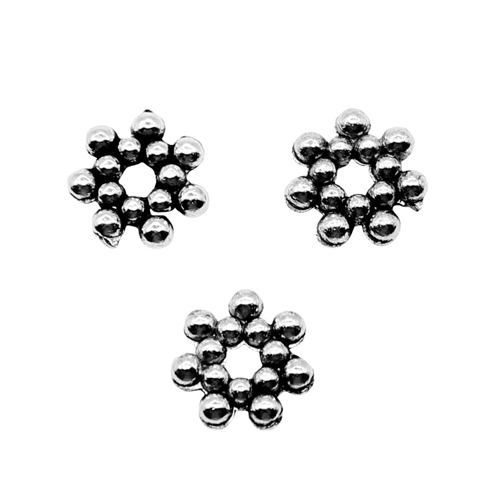 7x7mm 0.2g Antique Silver Zinc Alloy Round Spacer Washer Beads for DIY Bracelet Necklace Making