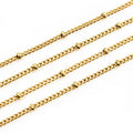 Fine Crimped Metal Jewelry Chain in Silver and Gold Tones view 7