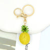 Yellow Pineapple Green Enamel Crown