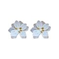 Translucent Petal Oversized Flower Statement Stud Earrings view 5