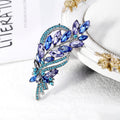 Blue Silver Tone Flower Crystal Two Designs Metal Brooch Pin 2 Pictured Designs 2 Pictured view 3