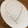 Silver Tone Clear Round Drop Necklace And Bracelet Set Options view 7