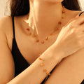 Gold Chain Stone Chip Station Necklaces Bracelets 20 Colors view 4