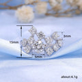 Silver Multi Clear CZ Cluster Star Band Ring Sparkle view 5