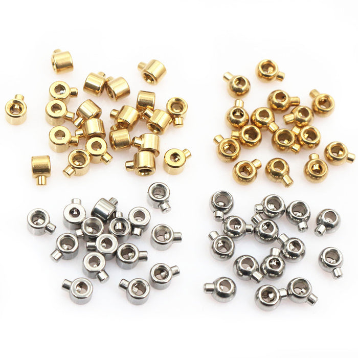 Tiny Loop Crimp End Beads Jewelry Making Components