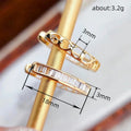 Openwork Crystal Huggie Hoop Earrings in Three Metal Tones view 4