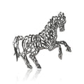 Openwork Running Horse Brooch Decorative Metal Pin For Jackets And Lapels view 2