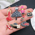 Enamel Colorful Fashion Theme and Lipstick Metal Charms with 16 Listed Options view 2