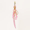 Pink Beaded Letter Keychain Initial Charm Cord Bag Clip view 6
