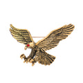 Gold Tone Eagle Three Designs Metal Brooch Pin for Jackets and Lapels view 1
