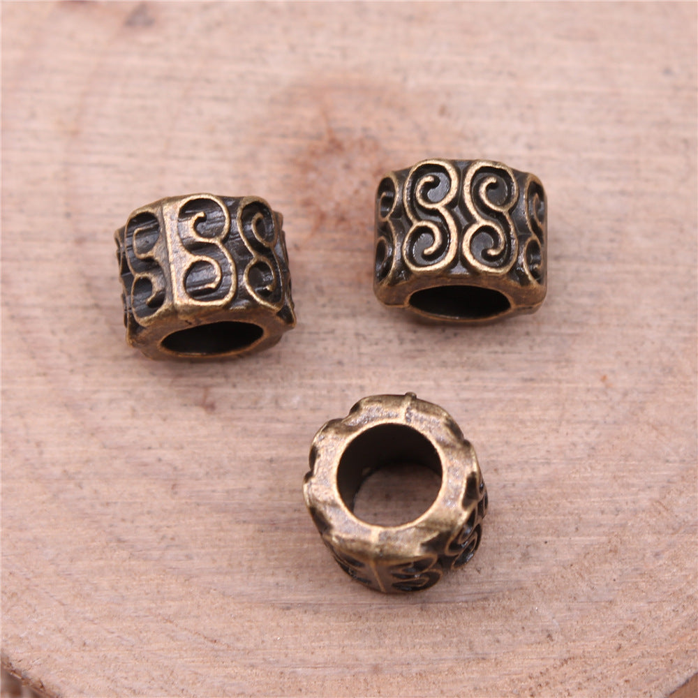 9x9x7mm 1.6g Zinc Alloy Large Hole Loose Metal Beads for Bracelet Necklace Jewelry Making
