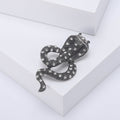 Textured Alloy Cobra Snake Rhinestone Brooch Pin Four Colors view 2