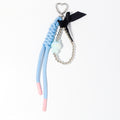 Blue Paracord Bunny Bead Bag Charm Heart Clasp Ring view 5