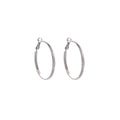 Silver Tone Extra Large Thin Minimalist Round Hoop Earrings view 5