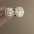 White Floral Pearl and Shell Statement Earrings Assortment view 6