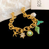 Gold Green Charms