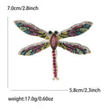 Crystal Dragonfly Metal Brooch in Four Jewel Colors view 7