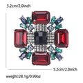Crystal Square Pearl Cluster Brooch Gold Frame Five Colors view 10