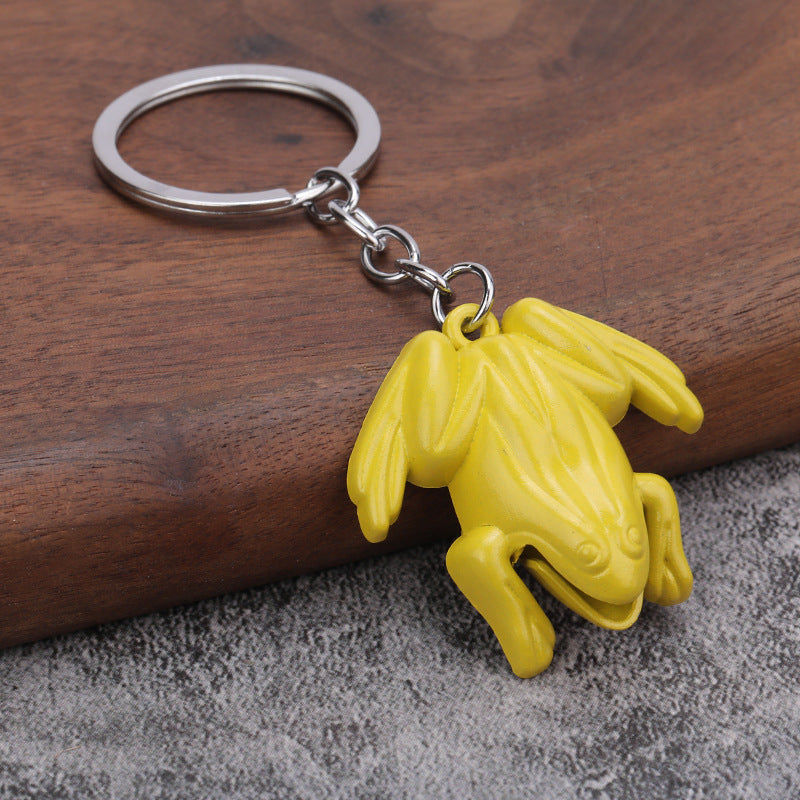 Cute Frog Metal Keychain Animal Backpack Charm for Small Gift Accessories