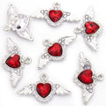 Polished Silver Gold Heart Alloy Charms in 16 Styles view 6