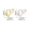 Rhinestone Heart and Star Charms in Gold and Silver Tones view 2