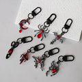 Gothic Black Metal Keychain Charms Moon Spider Cross Styles view 2