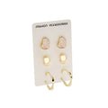 Blue Pink and Green Three Pair Mixed Earring Card Sets view 6