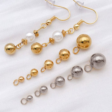 Metallic Round Bead Metal Charms with 10 Listed Options