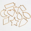 Gold Tone Open Back Resin Frames in Eleven Geometric Shapes view 2
