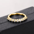 Bezel Round Clear Stone Thin Band Ring Three Metal Tones view 5