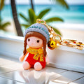 Jeweled Winter Girl Doll Keychains in Four Hat Colors plus Assorted Option view 9