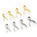 Gold and Silver Tone Pinch Bail Pendant Connector Findings view 1