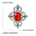 Baroque Oval Gem Crystal Brooch in Five Color Options view 9
