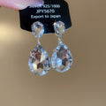 Rhinestone Teardrop Necklace Earring Sets Silver Tone view 7