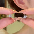 Silver Tone Crystal Starburst Clip Earring for One Ear view 3