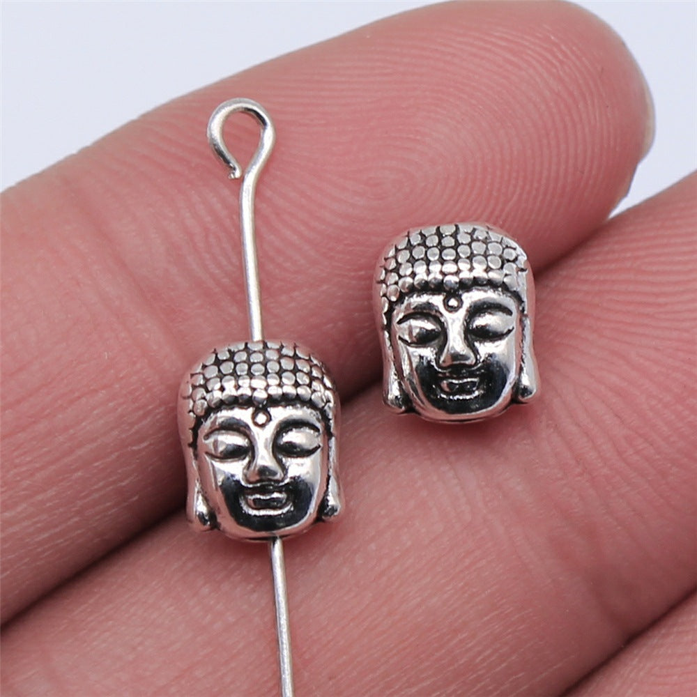 8.9x7.3x7mm 1.4g Multicolor Zinc Alloy Buddha Head Loose Metal Beads for Bracelet Jewelry Making