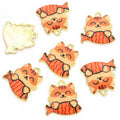 Colorful Enamel Cat Holding Fish Metal Charms, 12 Designs view 8