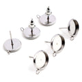 Round Stainless Steel Earring Post Trays with Hanging Loops view 2
